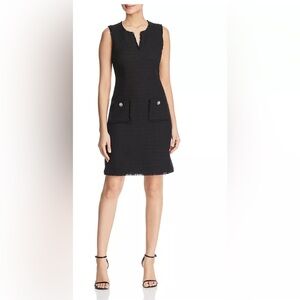 Karl Lagerfeld Black Tweed Mini Dress